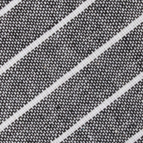 Kettle Linen Black Pinstripe Pocket Square