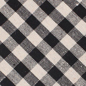 Khaki & Black Gingham Linen Pocket Square