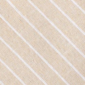 Khaki Linen Pinstripe Pocket Square
