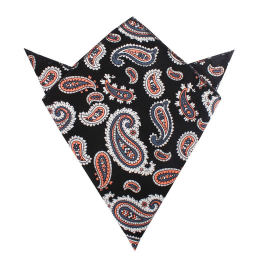 Levanzo Coral Paisley Pocket Square