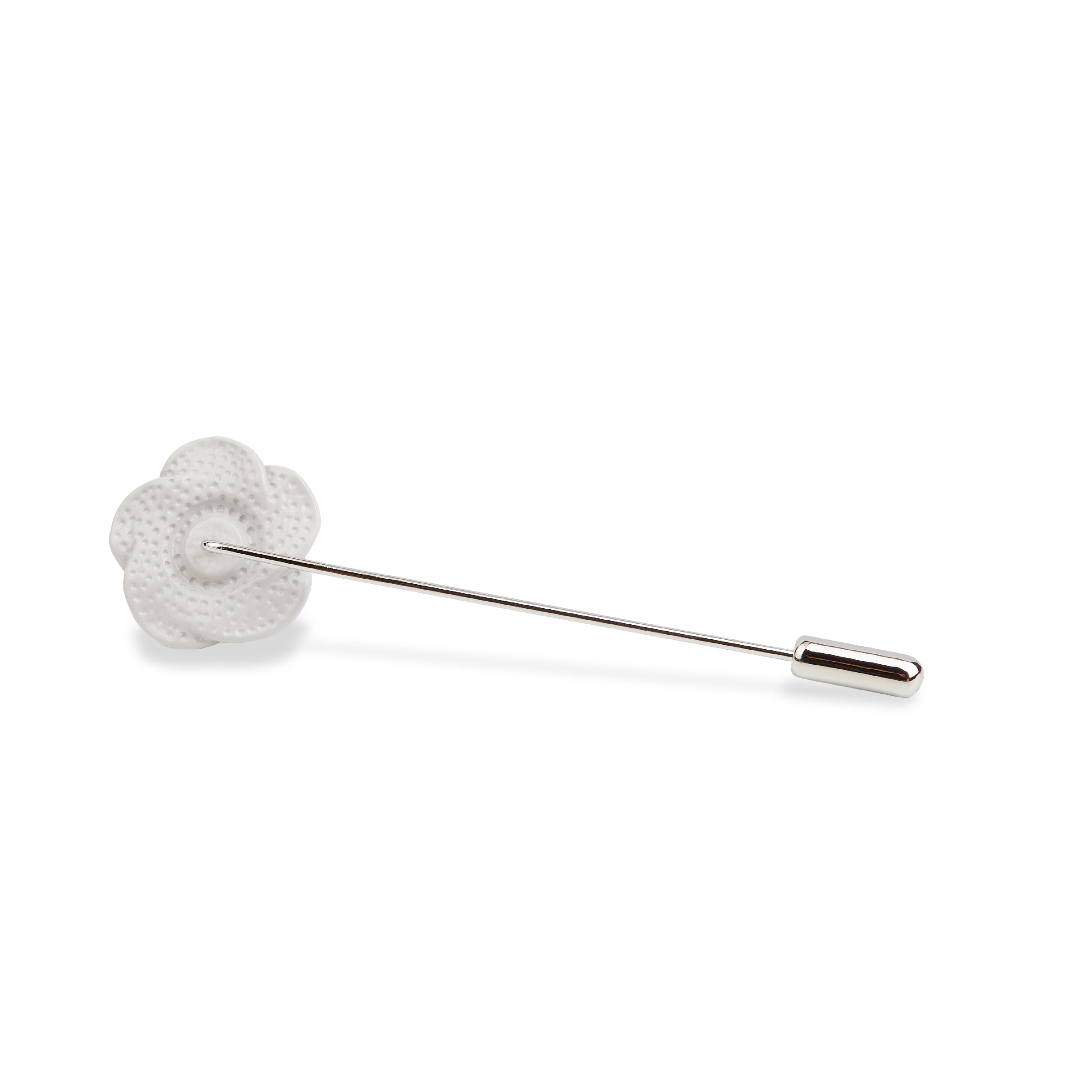 Light Grey Rose Metal Lapel Pins