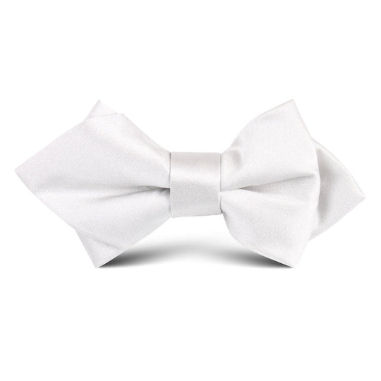 Light Grey Satin Kids Diamond Bow Tie