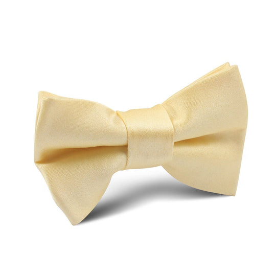Light Yellow Satin Kids Bow Tie