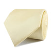 Light Yellow Satin Necktie Front Roll
