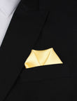 Light Yellow Satin Winged Puff Pocket Square Fold