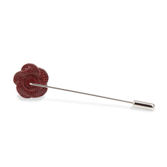 Mahogany Maroon Rose Metal Lapel Pins