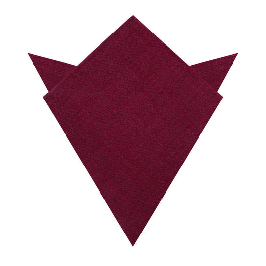 Mahogany Wine Linen Twill Pocket Square