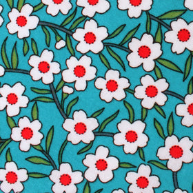 Maldivian Turquoise Floral Pocket Square