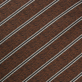 Manhattan Brown Bronze Striped Pocket Square