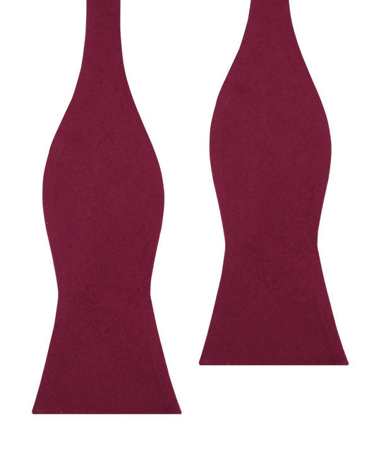Maroon Cotton Self Tie Bow Tie