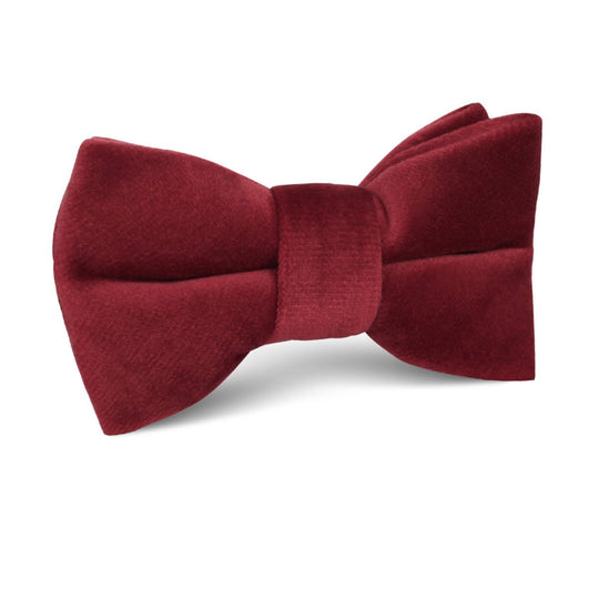 Maroon Velvet Kids Bow Tie