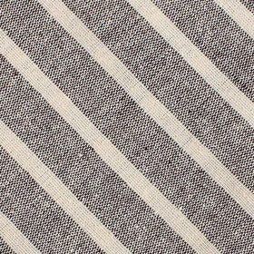 Mersin Brown Stripe Chalk Linen Pocket Square