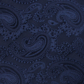 Midnight Navy Paisley Pocket Square