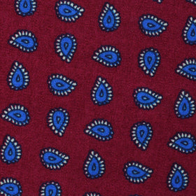Milano Burgundy Red Paisley Pocket Square