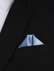 Mint Blue Winged Puff Pocket Square Fold