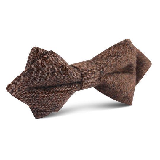 Monaco Brown Diamond Bow Tie
