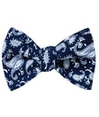 Moroccan Blue Paisley Self Tie Bow Tie