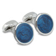Mother of Pearl Blue Cufflinks