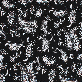 Mr Pollard Black Paisley Pocket Square