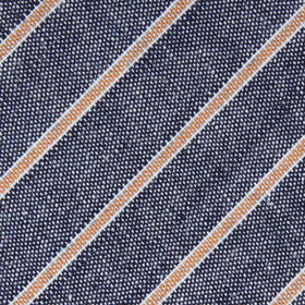 Mustard Pinstripe Pocket Square