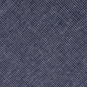 Navy Blue Needle Stitch Linen Pocket Square