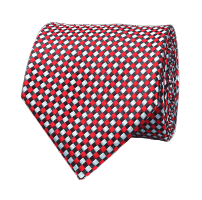 Navy and Light Blue Red Checkered Tie