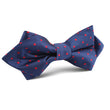 Navy on Red Mini Pin Dots Diamond Bow Tie