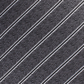 New York Charcoal Striped Pocket Square