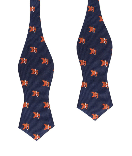 North American Kit Fox Diamond Self Bow Tie