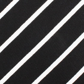 Onyx Black Pencil Striped Linen Pocket Square