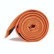 Orange Tangerine Satin Skinny Tie Side Roll