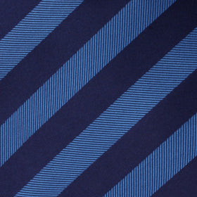 Oxford & Steel Blue Striped Pocket Square