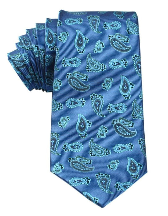 Paisley Sea Blue Tie