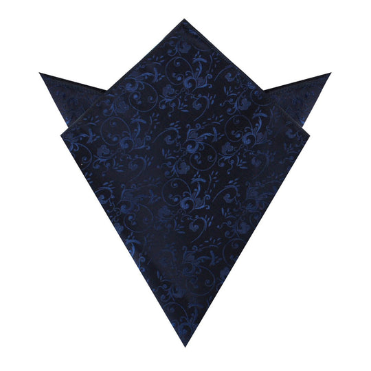 Parc Monceau Navy Blue Floral Pocket Square