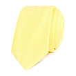Pastel Yellow Cotton Skinny Tie