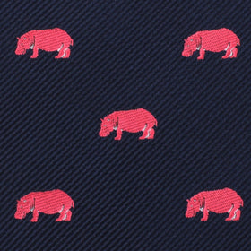 Pink Hippo Pocket Square