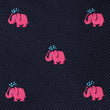 Pink Water Elephant Necktie Fabric
