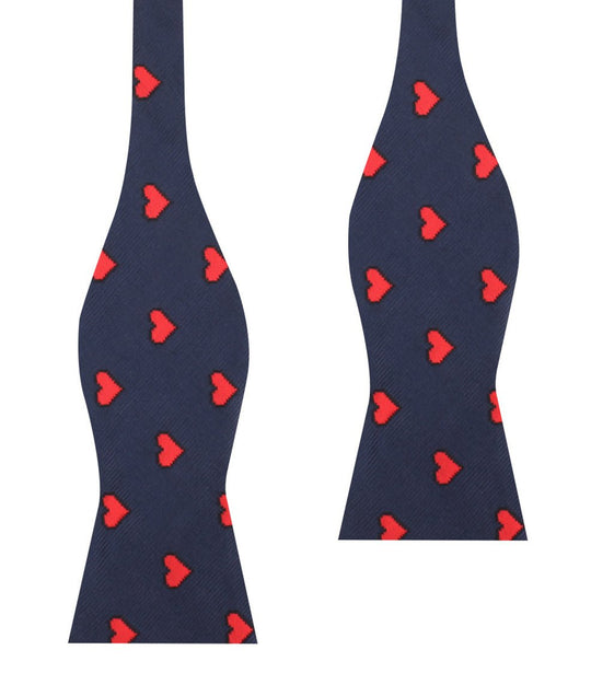 Pixel Love Heart Self Bow Tie