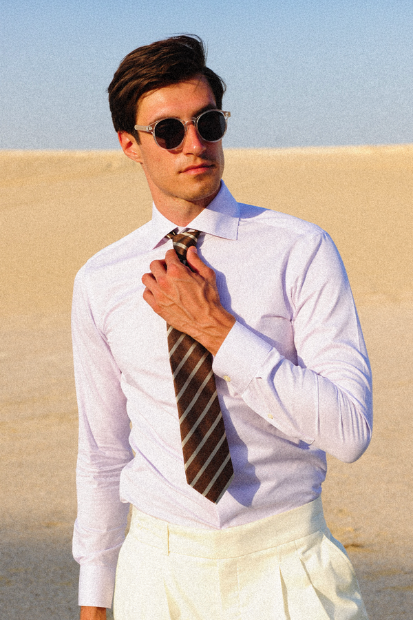 Poloni Purple Twill Non-Iron Shirt