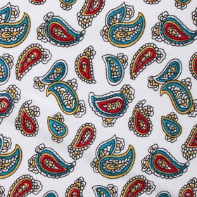 Ponte Vecchio White Paisley Pocket Square