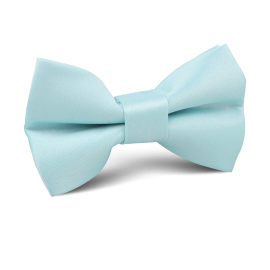 Powder Blue Satin Kids Bow Tie
