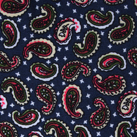 Prague Paisley Blue Floral Pocket Square