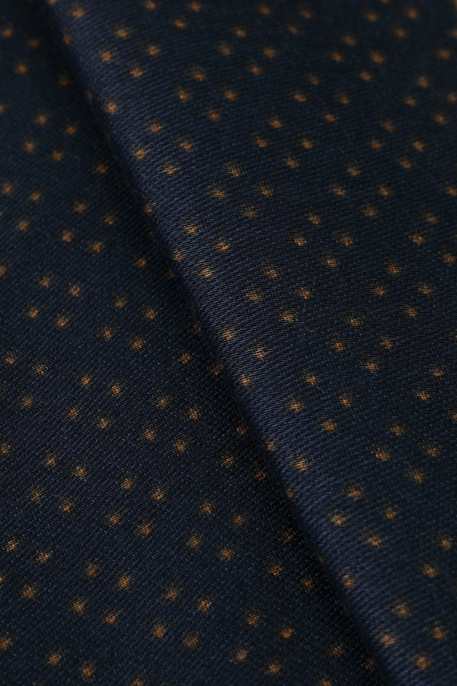 Puntini d'Oro Blu Marino Scarf Fabric