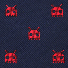 Red Pixel Monster Pocket Square