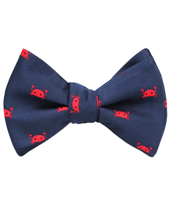 Red Crab Self Bow Tie | Animal Print Self-Tie Bowtie Nautical Bow Ties ...