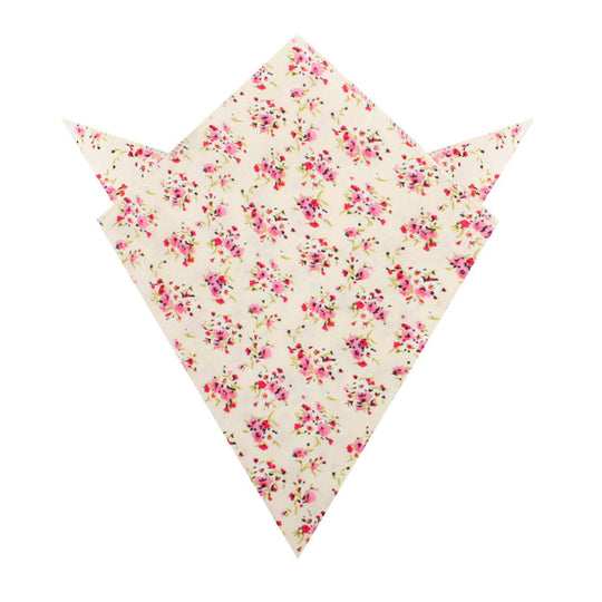Río Pink Rose Floral Pocket Square