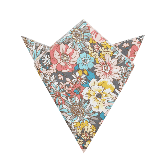 Riviera Bloom Floral Pocket Square