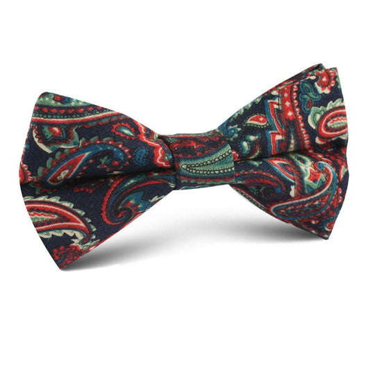 Rocambolesco Green Paisley Kids Bow Tie