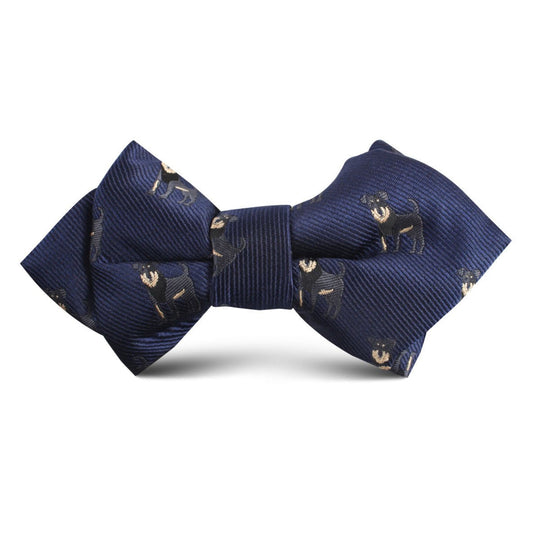 Rottweiler Dog Kids Diamond Bow Tie