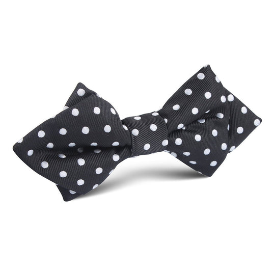 Royal Black Polka Dots Diamond Bow Tie